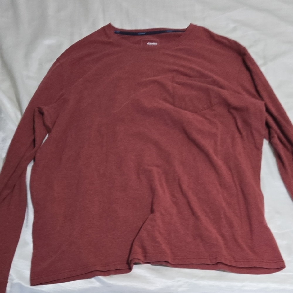 Sonoma Men's Maroon Long Sleeve Tee